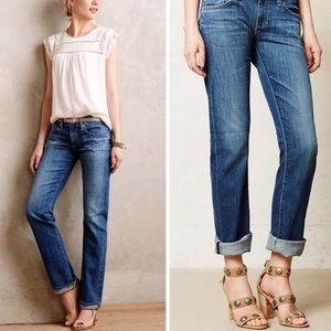 $215 AG the tomboy relax straight jeans Sz 27R